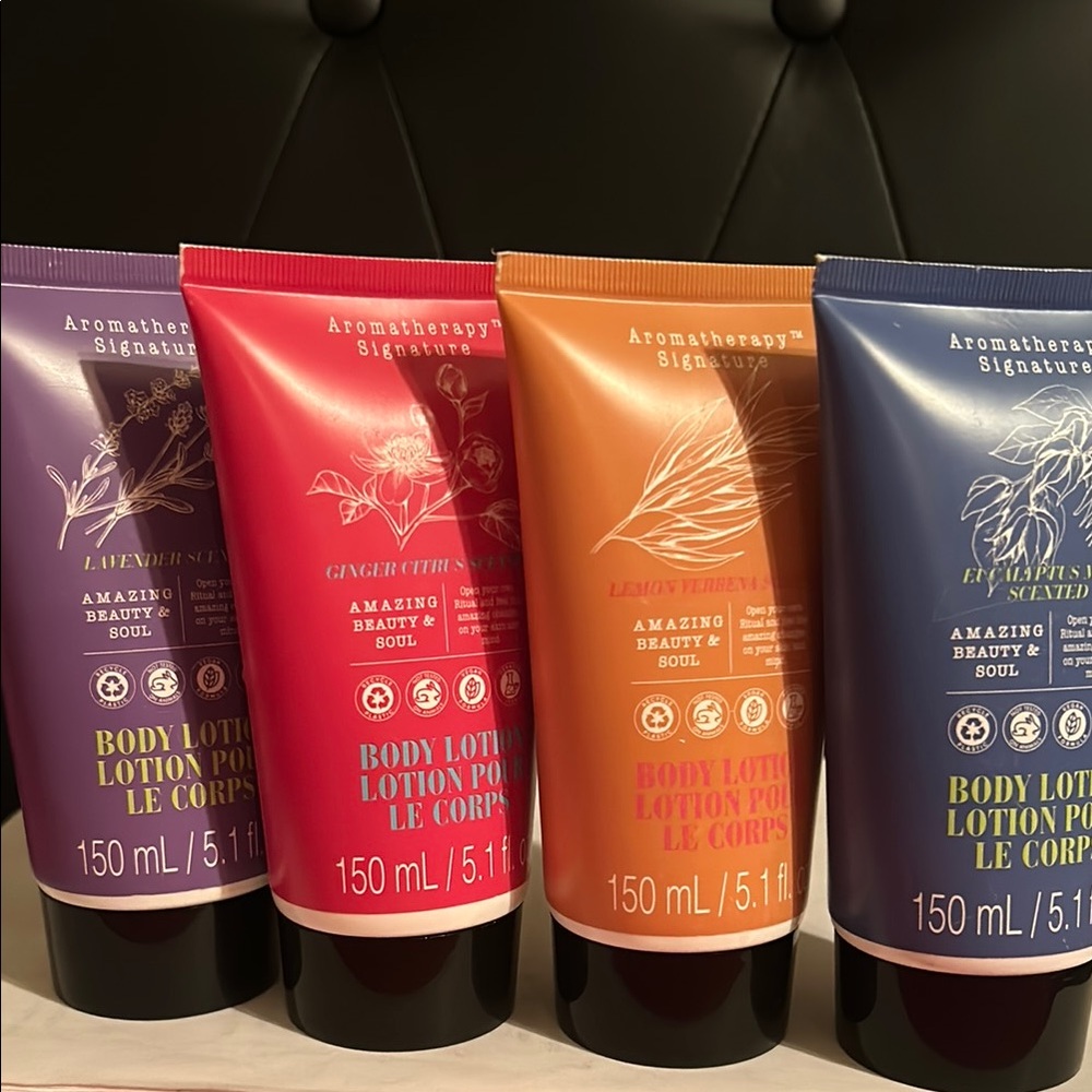 Aromatherapy Body Lotion-Lavender,Ginger Citrus,Lemon Verbena, & Eucalyptus Mint